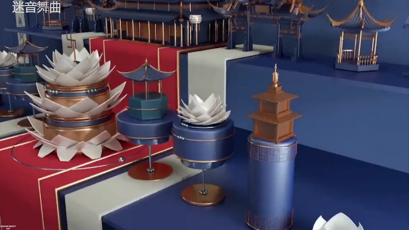 中秋节主题声光电开场素材 BPM140 Dubstrp 青花瓷开场