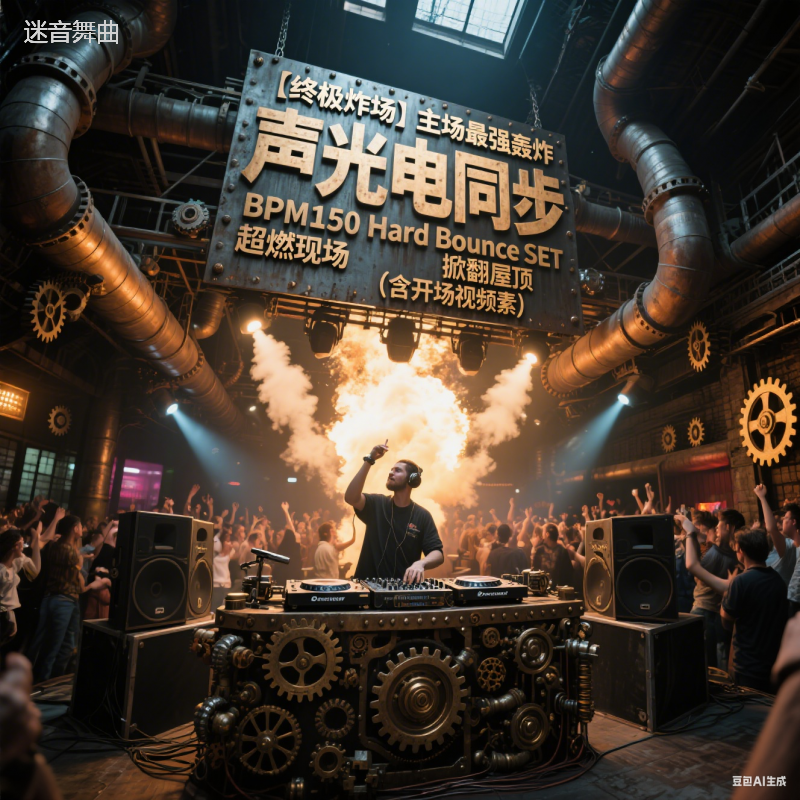 【终极炸场】主场最强轰炸 声光电同步 BPM150 Hard Bounce SET 超燃现场 掀翻屋顶 (含开场视频素材 点位图)