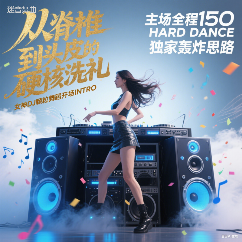 从脊椎到头皮的硬核洗礼 女神DJ颗粒舞蹈开场INTRO 主场全程150 HARD DANCE 独家轰炸思路 (含点位图 开场视频)
