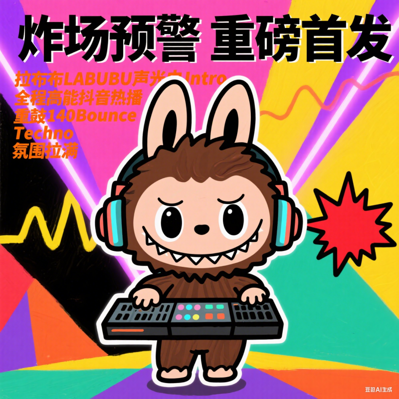 炸场预警 重磅首发 拉布布LABUBU声光电Intro 全程高能抖音热播 重鼓140Bounce Techno 氛围拉满（内含开场视频）