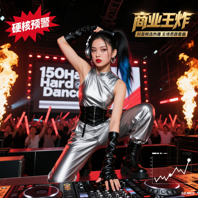 硬核预警 商业王炸 抖音精选热播 主场150Hard Dance思路套曲 气氛互动直接轰炸（附点位图）