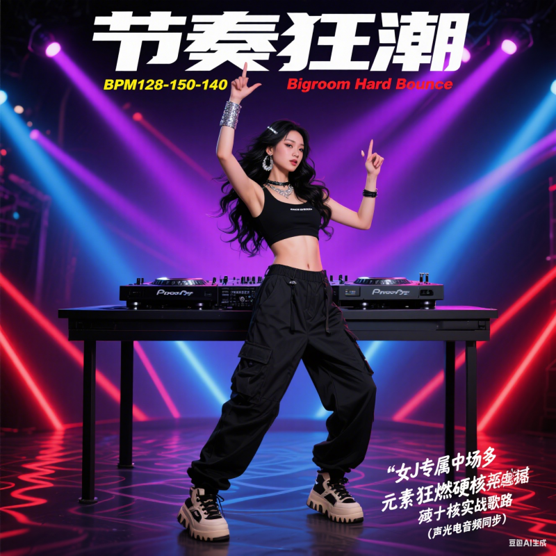 私人定制 节奏狂潮 BPM128-150-140 Bigroom Hard Bounce 女J专属中场多元素狂燃硬核实战歌路（声光电音频同步）