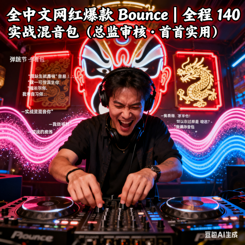 全中文网红爆款 Bounce｜全程 140 实战混音包（总监审核・首首实用）